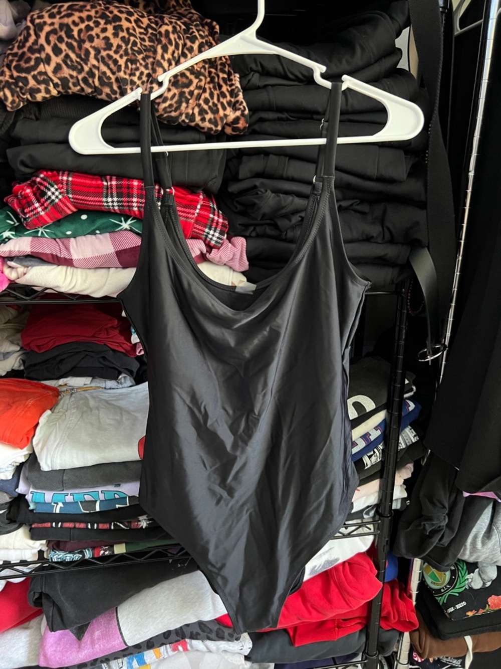 Old Navy black Solid one piece swimsuit